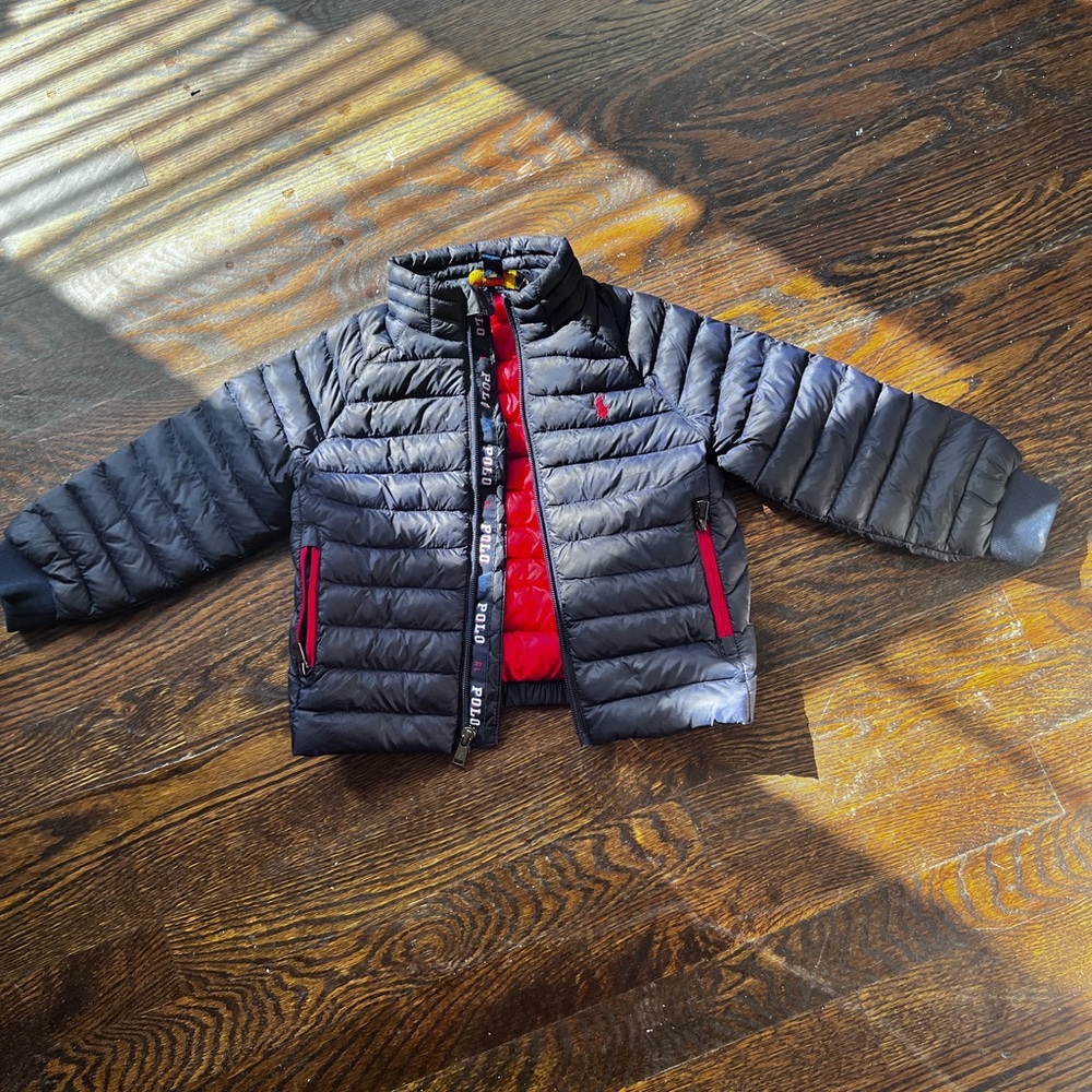 Navy blue toddler RL polo coat